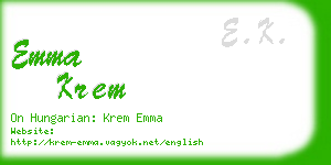 emma krem business card